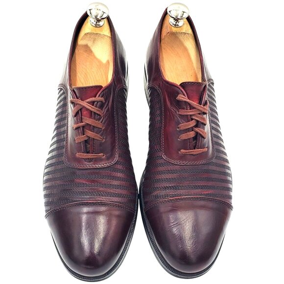 Italy Nazzareno Di Rosa  Men\'s size 9 Burgundy Leather Men\'s Oxford Dress shoes main image 8
